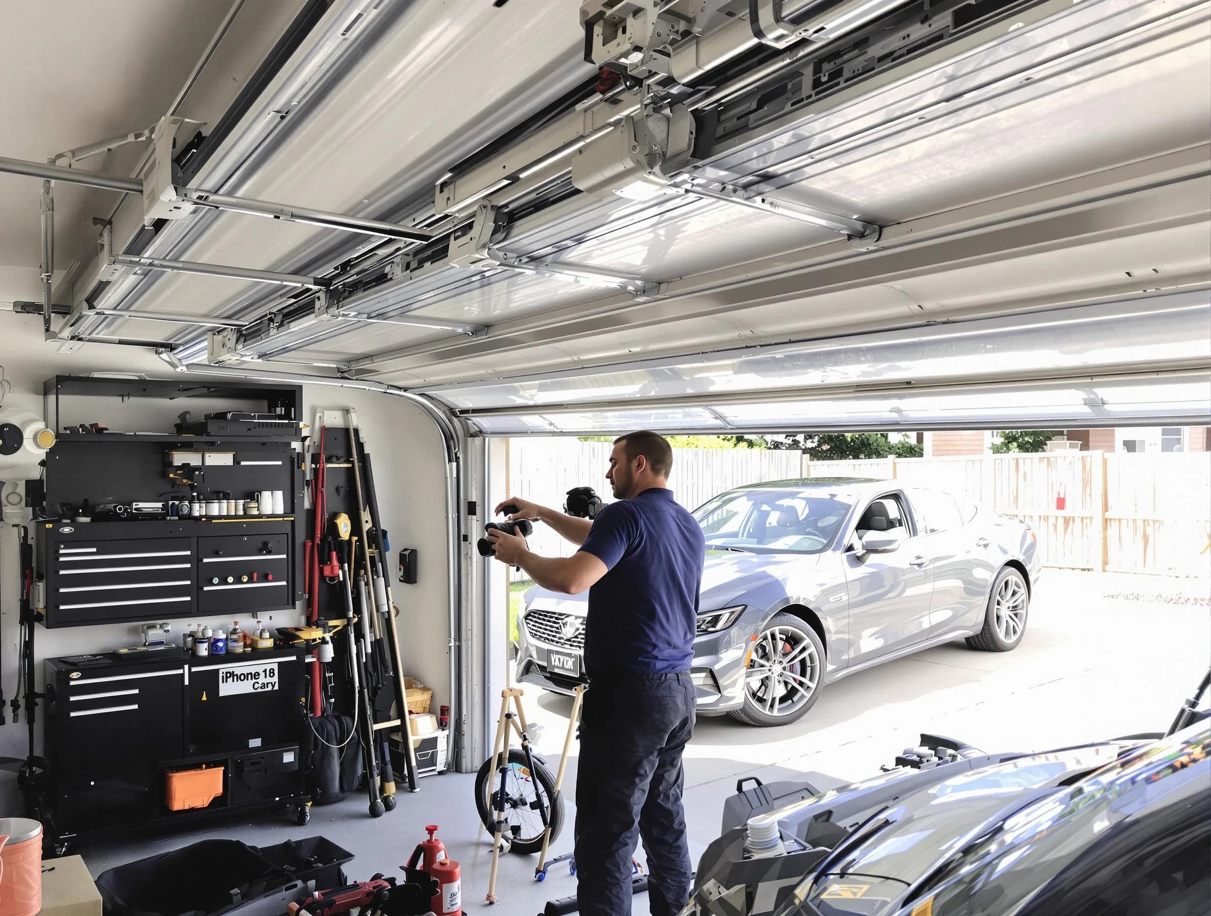 Brighton Garage Door Repair technician fixing noisy garage door in Brighton