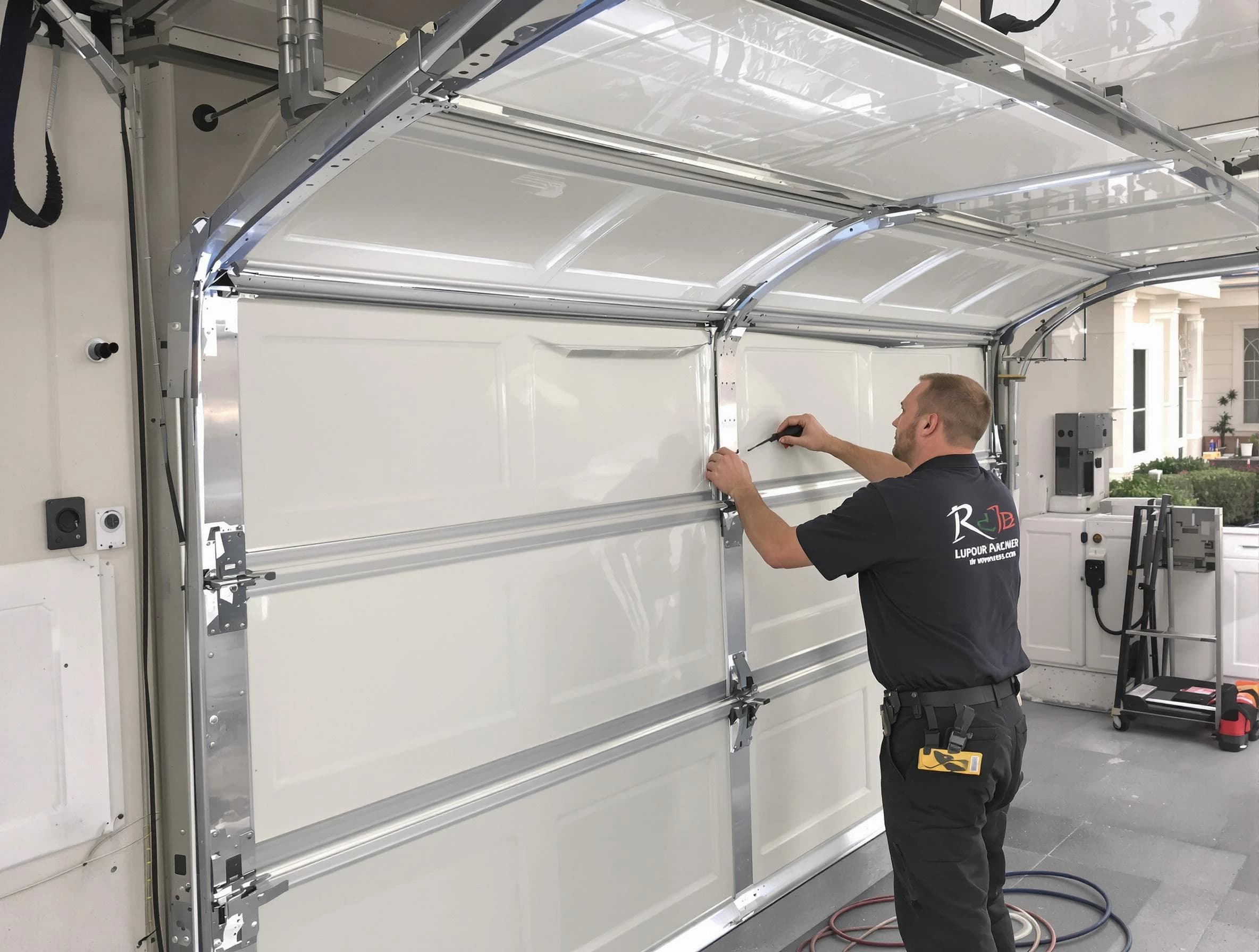 Brighton Garage Door Repair professional performing panel repair in Brighton