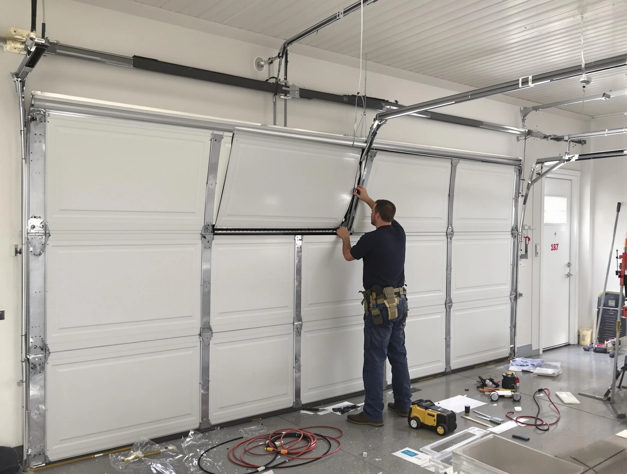 Garage Door Section Replacement in Brighton