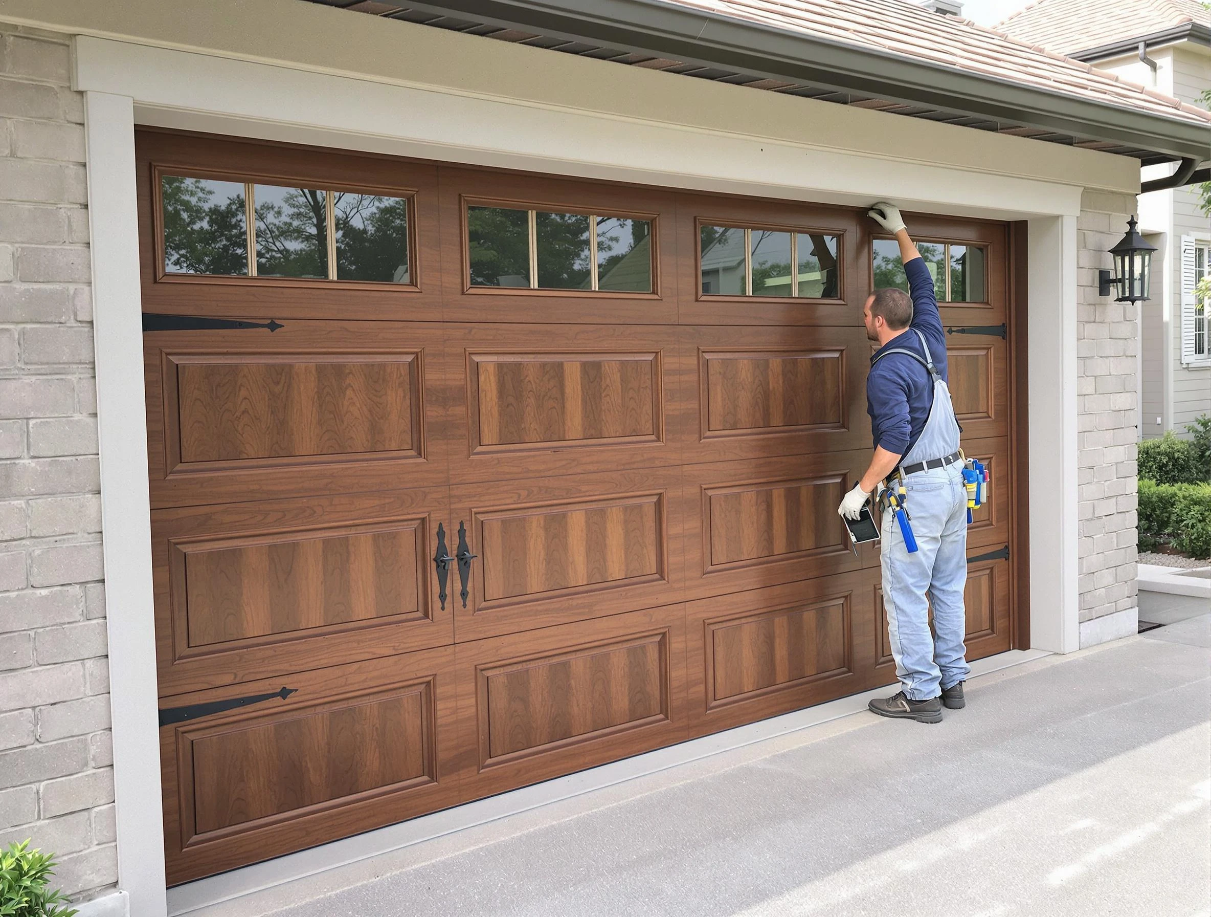 Custom garage door showcase by Brighton Garage Door Repair in Brighton