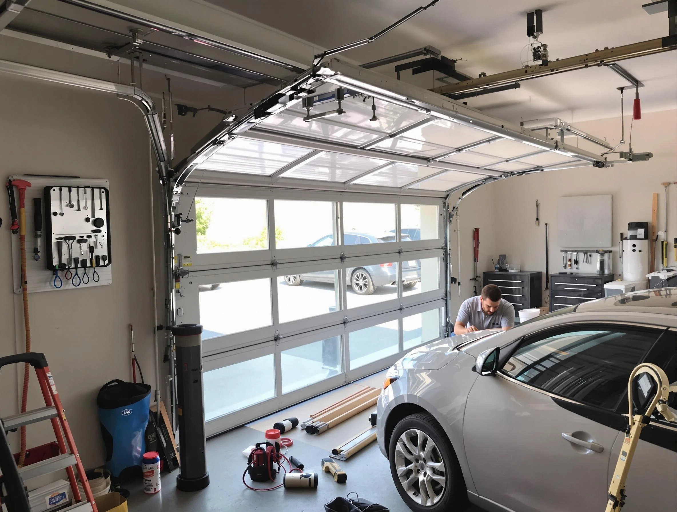 Garage door noise reduction service by Brighton Garage Door Repair in Brighton